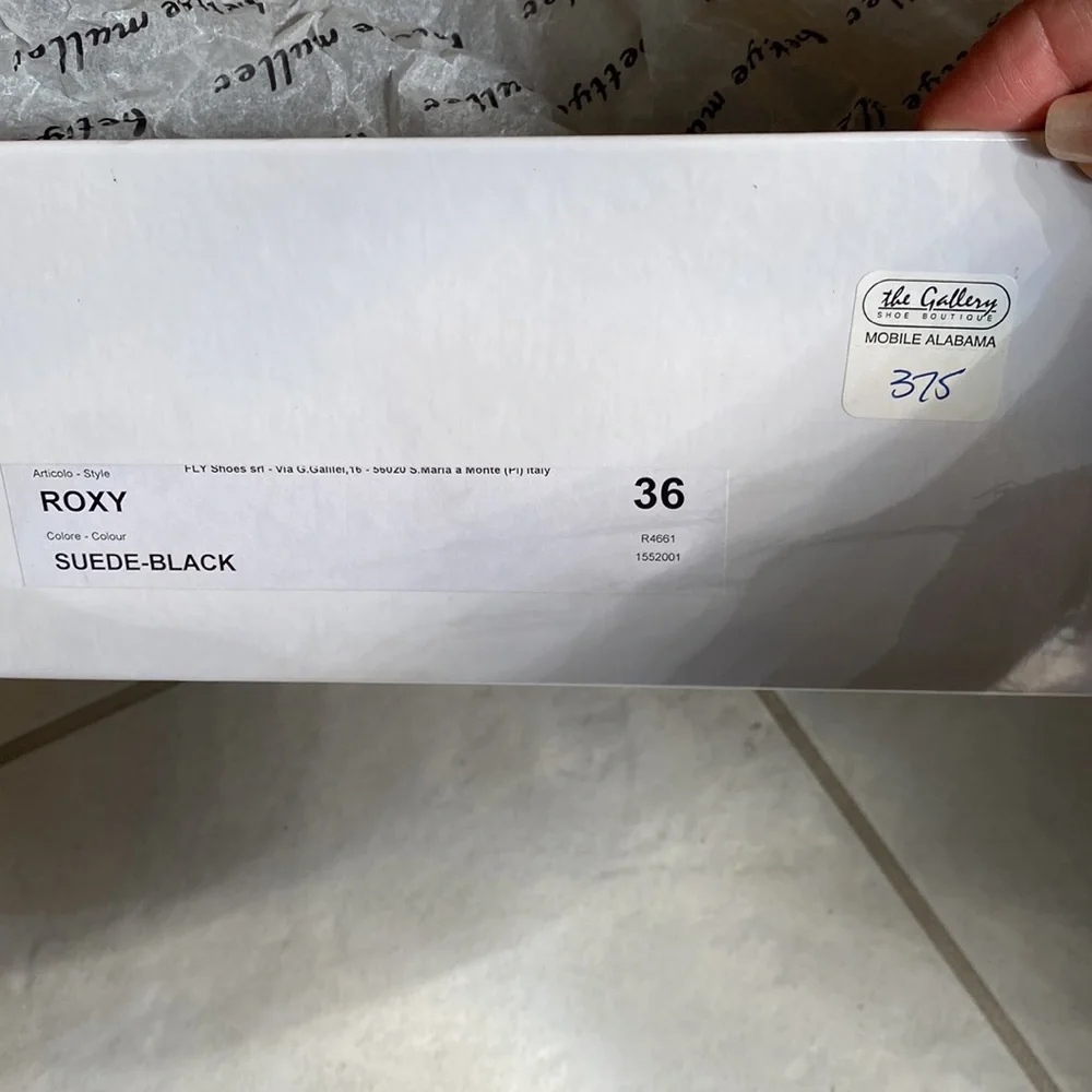 Adorable black suede Bettye Muller bootie heels, 36 - Picture 10 of 14